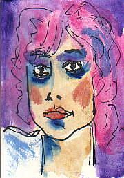 Art: Face of a Woman #10 by Artist Nancy Denommee   