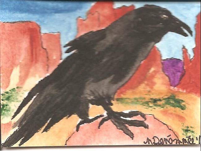 Art: Southwest Raven by Artist Nancy Denommee   