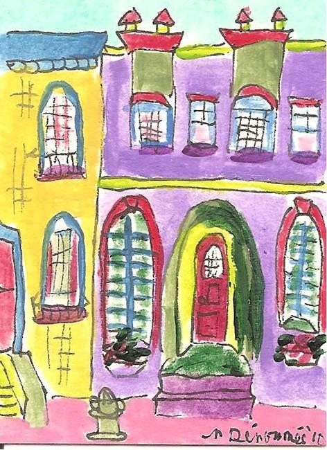 Art: New York City Brownstones - Anything But by Artist Nancy Denommee   