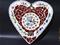 Art: Pique Assiette Mosaic Heart Wall Clock (available) by Artist Laura Winzeler