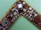 Art: 16 diagonal jewelry mosaic mirror (sold) by Artist Laura Winzeler
