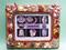 Art: Orange jewelry mosaic photo frame (sold) by Artist Laura Winzeler