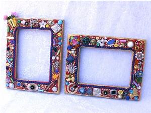 Detail Image for art Pair of Jewelry Mosaic Frames (Available)
