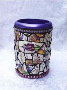 Detail Image for art Ballerina Iris Mosaic Wine Carafe (Available)