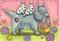 Art: EASTER EGG HUNT Scotties by Artist Susan Brack