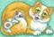 Art: COMFY COZY KITTEN by Artist Susan Brack