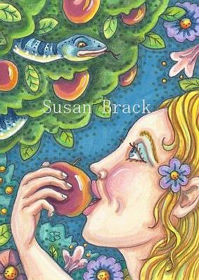 Art: SNAKE IN THE ORCHARD by Artist Susan Brack