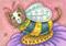 Art: BUMBLECAT BUZZPURRS by Artist Susan Brack