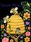 Art: BUMBLECAT HIVE BLACK Background by Artist Susan Brack