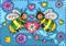 Art: BEE MY VALENTINE Honeybees by Artist Susan Brack