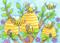 Art: BUMBLECAT NEIGHBORHOOD by Artist Susan Brack