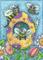 Art: BUMBLECAT'S EASTER GARDEN by Artist Susan Brack
