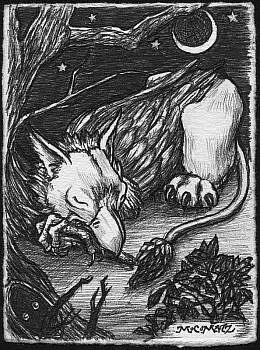 Art: The Griffin Sleeps Tonight by Artist Madeline  Carol Matz