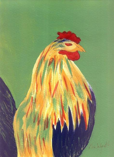 Art: Red Eye Rooster by Artist Kim Wyatt