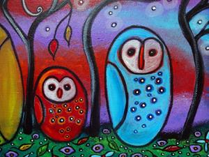 Detail Image for art The Owl Family