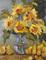 Art: VanGogh Sunflowers and Pears by Artist Delilah Smith