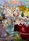 Art: Pot of Spring Flowers-sold by Artist Delilah Smith
