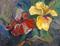 Art: Hibiscus on Blue-sold by Artist Delilah Smith