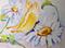 Art: Butterfly and Daisy by Artist Delilah Smith