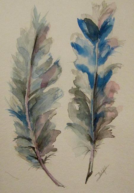 Art: Blue Feather-SOLD by Artist Delilah Smith