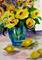 Art: Yellow Flowers and Lemons by Artist Delilah Smith