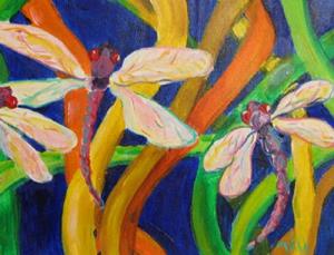 Detail Image for art Dragonflies, SOLD