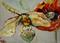 Art: Dragonfly and Poppy by Artist Delilah Smith