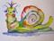 Art: Whimsical Snail by Artist Delilah Smith