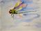 Art: Flying Dragomfly by Artist Delilah Smith