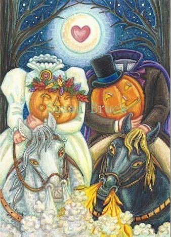 Art: Halloween Series : Inside HAPPY HALLOWS EVE    Card by Artist Susan Brack