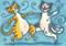 Art: CAT JIVE by Artist Susan Brack