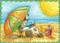 Art: Day At The Beach Series - SAND BOX RESORT by Artist Susan Brack