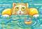 Art: Day At The Beach Series - WET WHISKERS by Artist Susan Brack