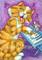 Art: FELINE FINGERS ON KEYBOARD by Artist Susan Brack