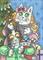 Art: HISS N' FITZ ON CHRISTMAS MORN by Artist Susan Brack