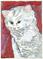 Art: CHUBBY LITTLE PERSIAN  KITTEN by Artist Theodora Demetriades 