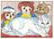 Art: Kitty with Raggedy Ann & Andy by Artist Theodora Demetriades 