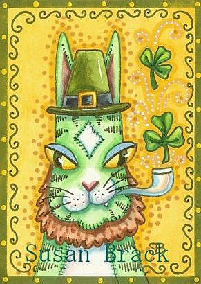 Art: Hiss N' Fitz - LITTLE BIT IRISH by Artist Susan Brack