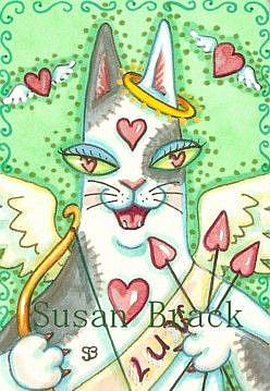 Art: HISS N' FITZ - LOVE STRUCK CUPID by Artist Susan Brack