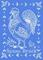 Art: Blue ROOSTER STAMP by Artist Susan Brack