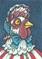 Art: BORN IN THE USA HEN by Artist Susan Brack