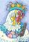 Art: EASTER BONNET AND EGGS by Artist Susan Brack