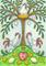 Art: CHICKENS ROOSTING FOLKART by Artist Susan Brack