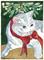 Art: KITTY AND MISTLETOE by Artist Theodora Demetriades 