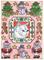 Art: FRAKTUR WITH WHITE KITTY PORTRAIT AND CHRISTMAS TREE ORNAMENTS by Artist Theodora Demetriades 