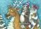 Art: HISS N' FITZ LOOKING FOR SANTA by Artist Susan Brack