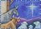 Art: PEACE ON EARTH Nativity Rug Tapestry Needlepoint Design by Artist Susan Brack