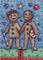 Art: GINGERBREAD BLISS - Needlework Tapestry Rug Pillow by Artist Susan Brack