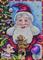 Art: JOB WELL DONE - Christmas Santa Rug Needlework by Artist Susan Brack