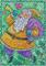 Art: CHRISTMAS TOOT Christmas Santa Rug Needlepoint Design by Artist Susan Brack